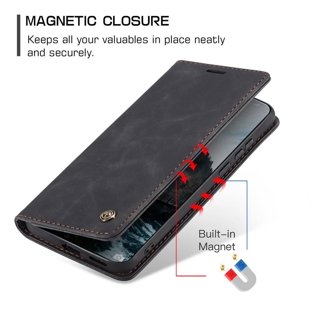 CaseMe För Xiaomi 17 Ultra Lyxigt Retro Magnetisk Flip PU-läder Fodral för Xiaomi 17 17Ultra Plånboksfodral Telefon Coque
