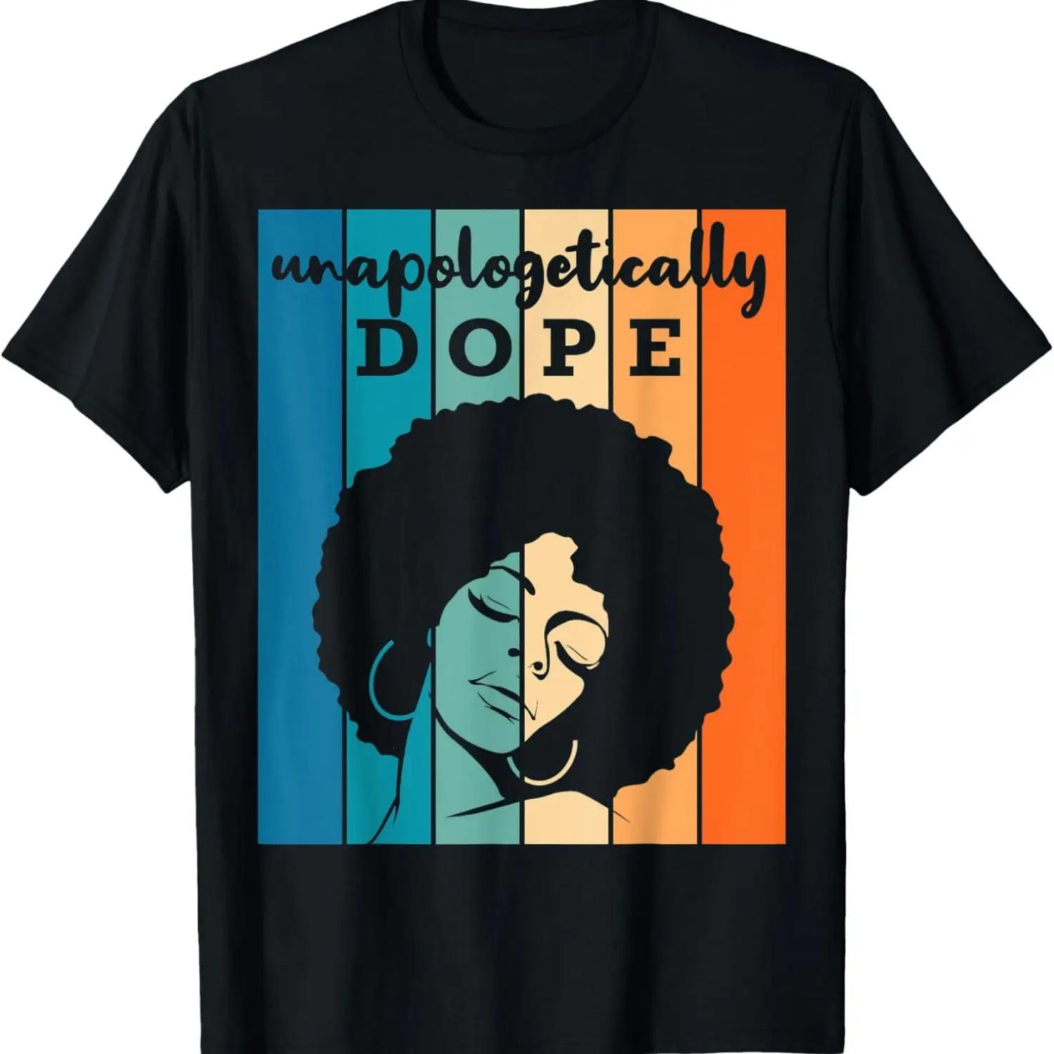 Retro Pride Afro African American Words Christmas Bday Gift T-Shirt S