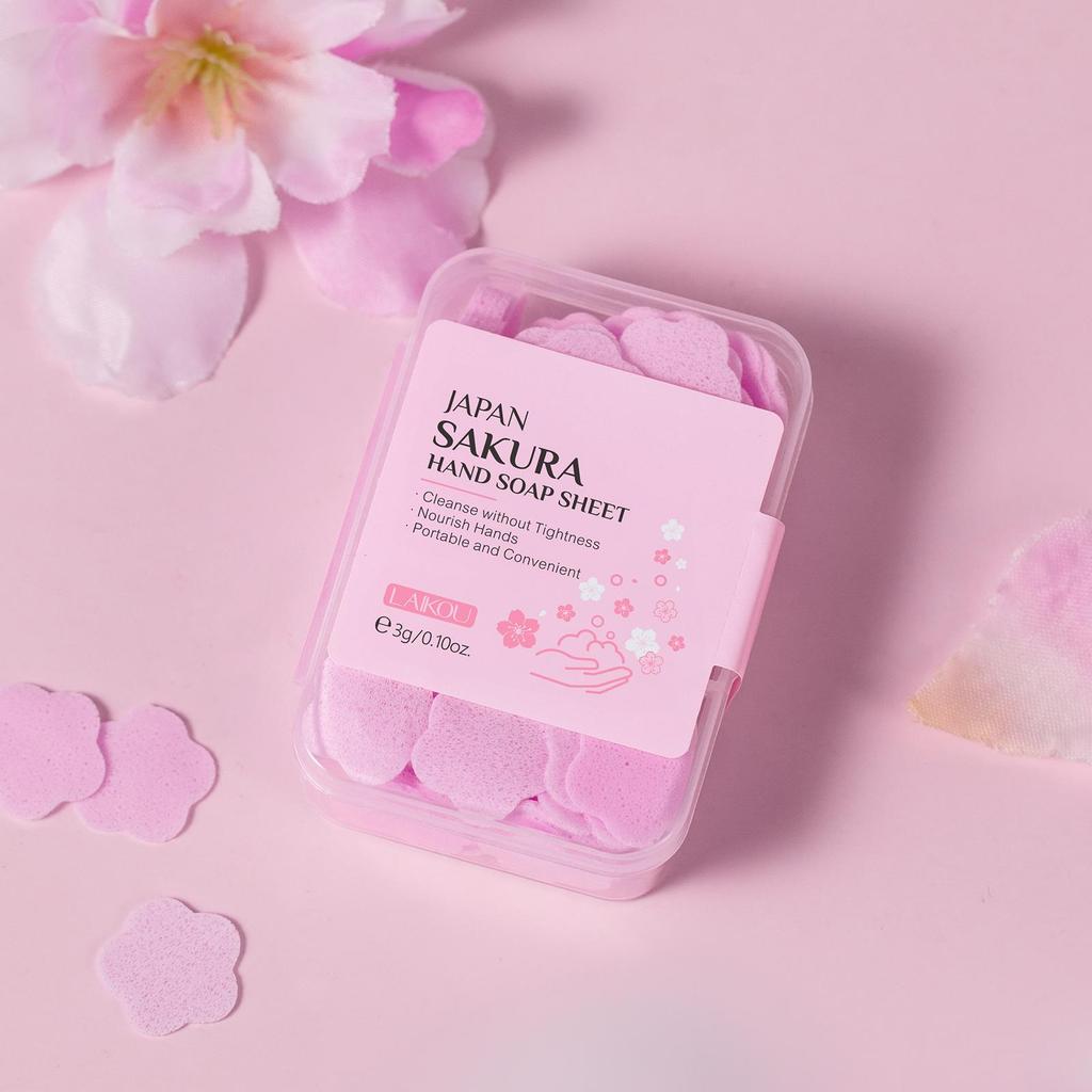 Disposable Soap Tablets - Portable Soap Sheets - Suitable for Students and Children To Carry Around - Mini Petal-shaped Hand-washing Tablets