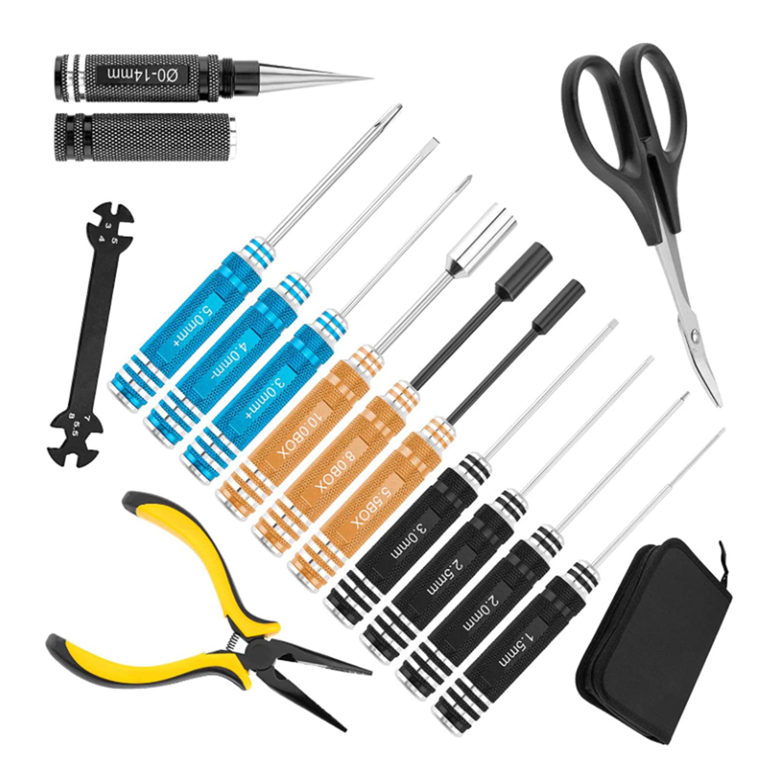 

14pc Bright Colored Accuracy Screwdriver Kit For Miniature Engineering Projects And Hobbyist Tool Collections 1