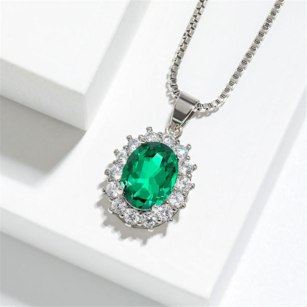 Charm Female Blue Sunflower Zircon Stone Pendant Necklace Mom Gfit Wedding  For Women SMT13449