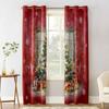 Julgran Present Frukt Akvarell Snöflinga Mörkläggningsgardiner För Vardagsrum Sovrum Fönsterbehandling Persienner Kök Draperier