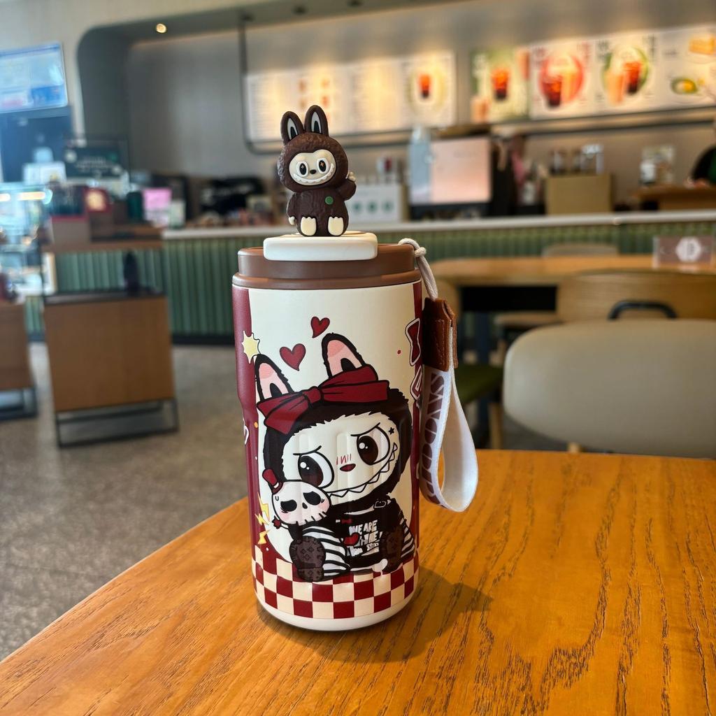 Coffee Cup Cartoon Pattern Matt Doll Cup Series Water Cup Straw Cup Thermos Cup Batch