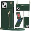 Crossbody Zipper Cards Solt Wallet Leather Case For iPhone 15 16 Pro Max 14 Plus 13 11 12 SE 2025 XS XR Lanyard Bag Purse Cover