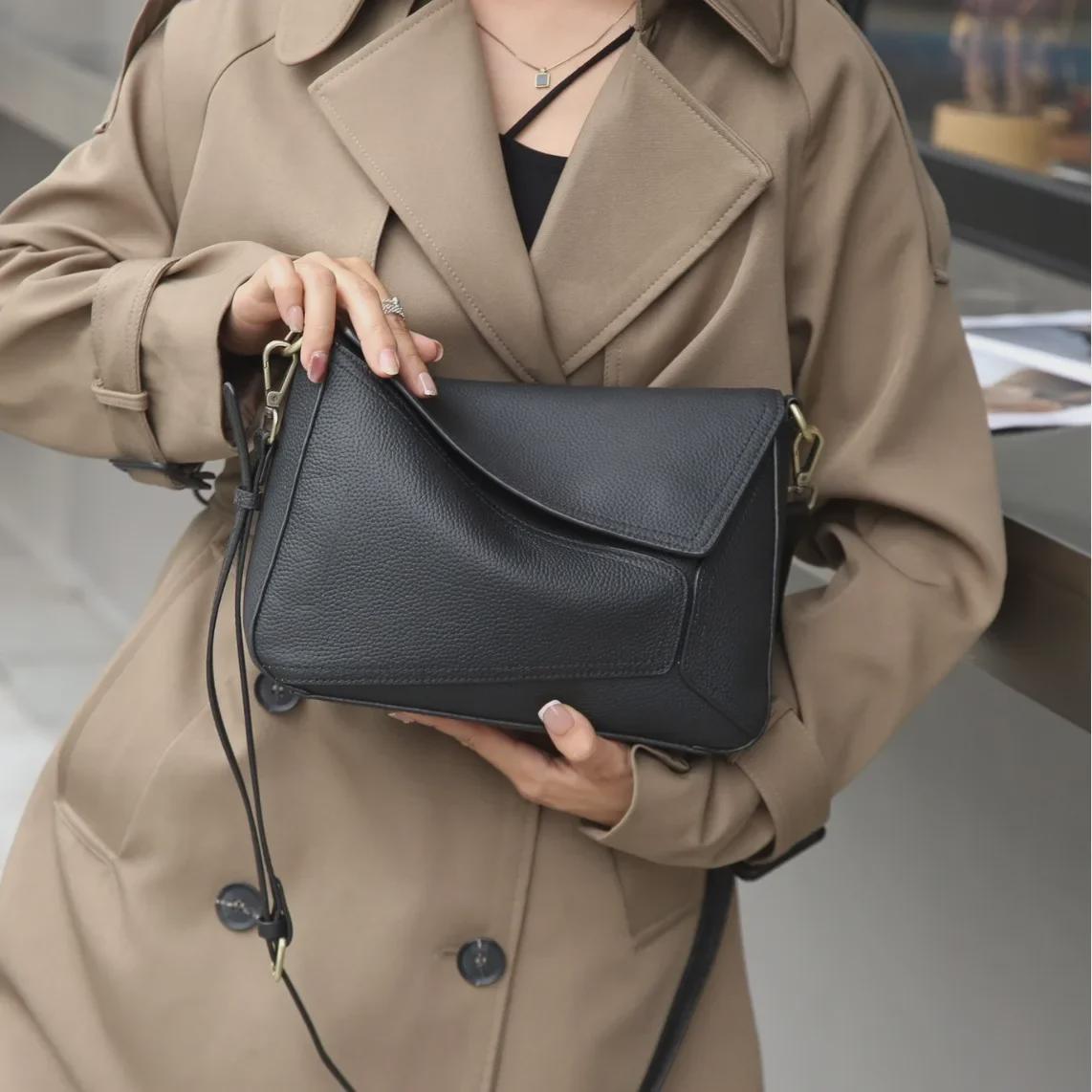 

2024 Women s Geometric Leather Shoulder & Messenger Bag