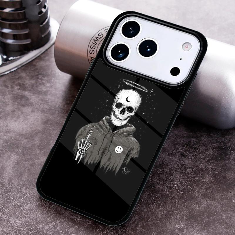 Cute Skull Phone Case For iPhone 17 16 15 14 13 12 11 Pro Max Plus 17Air Soft Silicone Cover