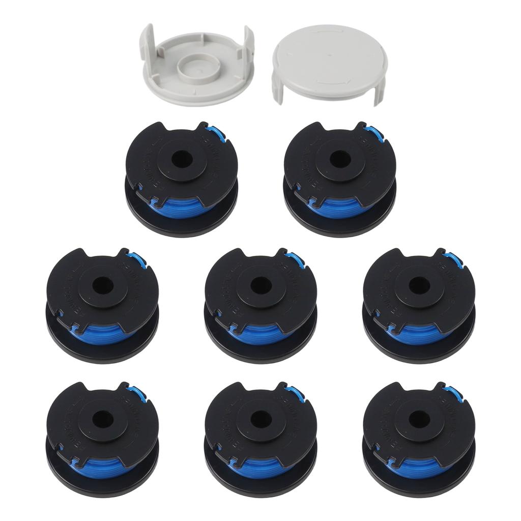 String Trimmer Replacement Spools & Cap for AC14RL3A 11 Feet of Line 6/8/10 Spools with 2 Covers Reliable and Long Lasting