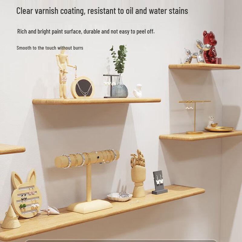 Lieve Wall-Mounted Solid Wood Floating Shelves