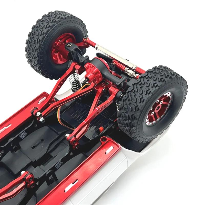 Front Rear Axle Foot Pedals Pull Rod Suspension Frame Rudder Base for WPL 1/16 C64 Toyota RC Crawler Car Metal Upgrade Parts