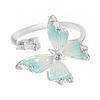 Zircon Enamel Butterfly Open Ring: Luxurious, Versatile, and Stylish for Women