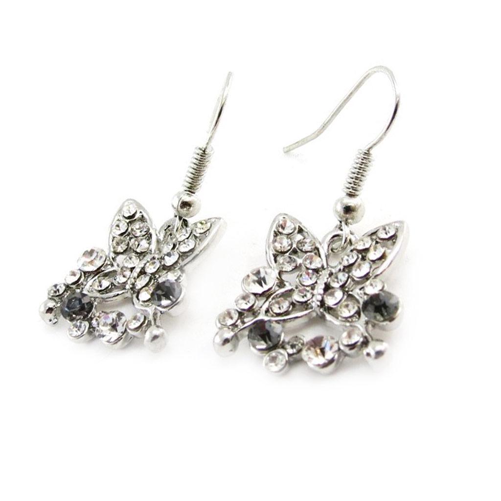 Les Trésors De Lily [J1353] - Designer Earrings 'Sissi' White Gray