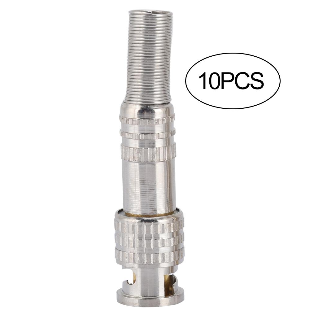 10Pcs Solderless Male BNC Connector for Surveillance Camera Systems
