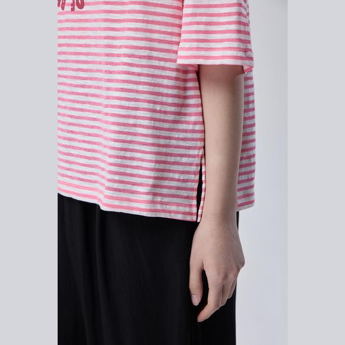 Benetong Striped Slub Short Sleeve T-Shirt_Batse2631Pk