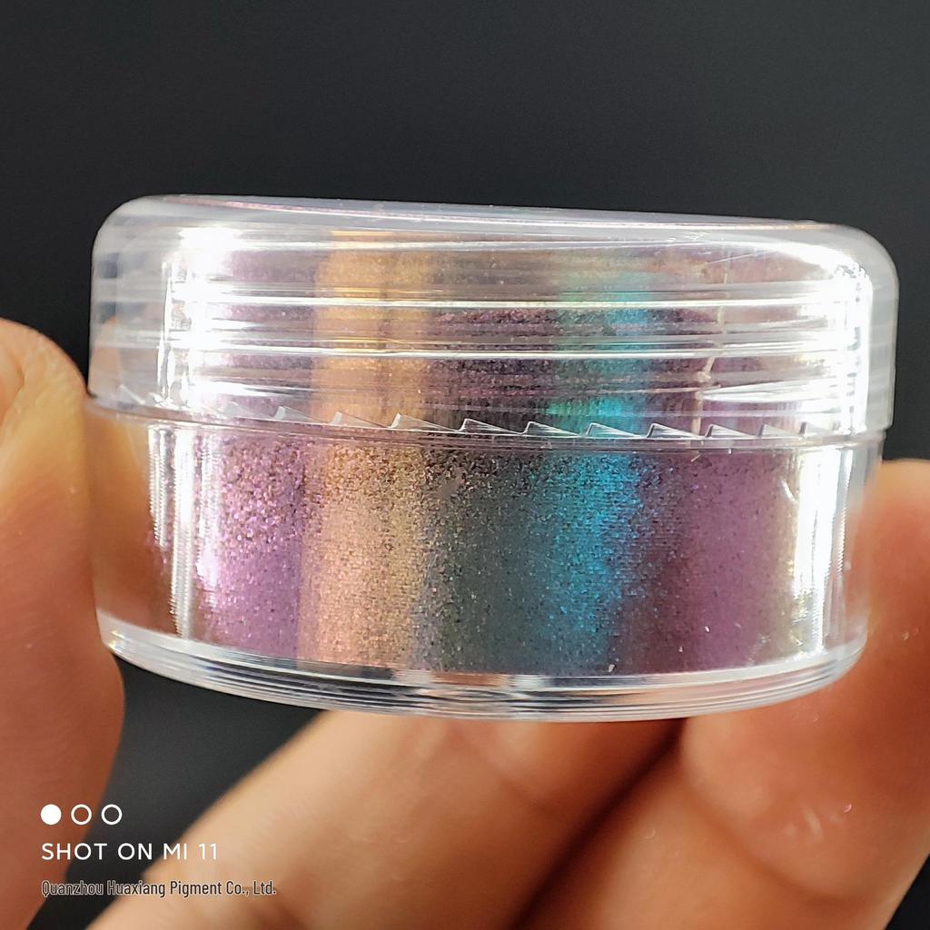 Chamäleon Farbwechselndes Nagel- & Augen-Glitzerpuder-Set