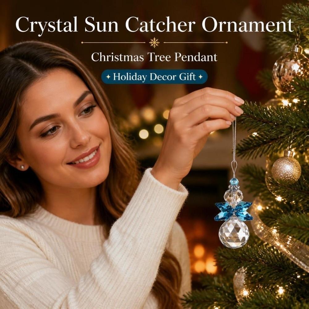 7pcs Glass Ball Crystal Angel Suncatcher Crystal Clear Crystal Angel Hanging Decor  New Year Gift