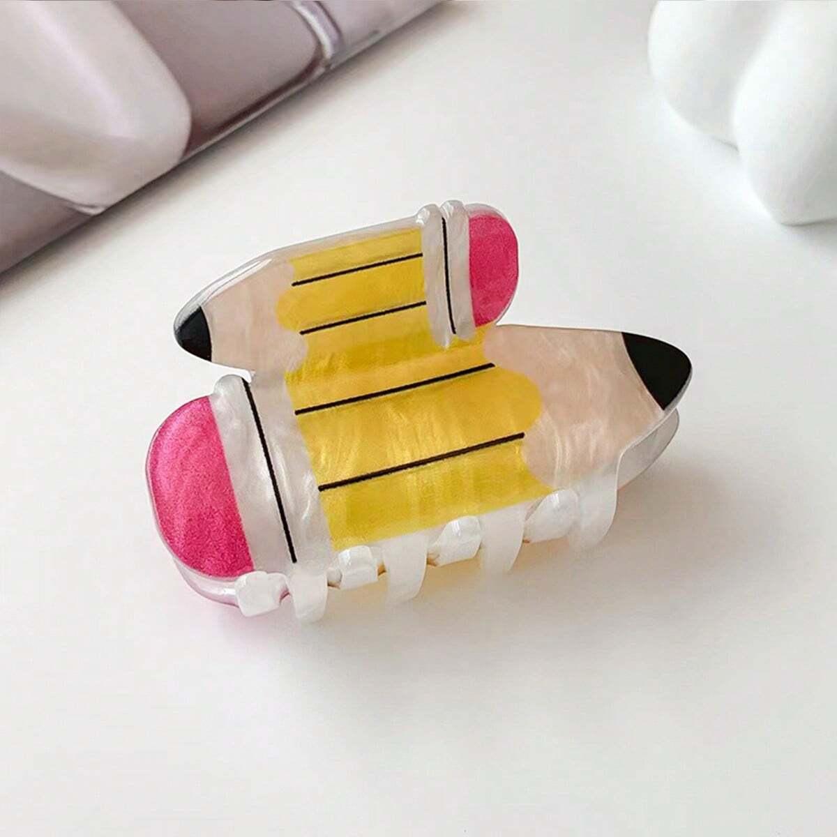 

Cute cartoon school bus shark clip, realistic apple ponytail clip, creative hairpin and hair accessory Size fits all
