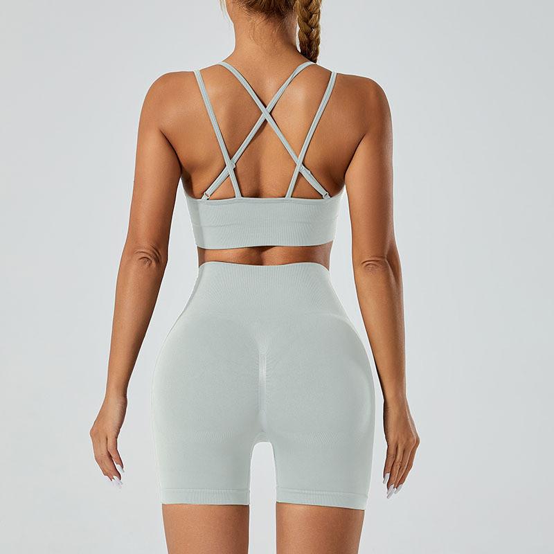 Seamless High Waist Sports Bra And Yoga Pants Set For Women With Breathable Quick Dry Fabric