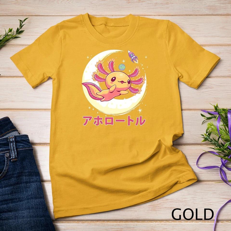 Pastel Goth Axolotl Kawaii Japanese Anime Aesthetic Nu Goth Unisex T-shirt 3 L