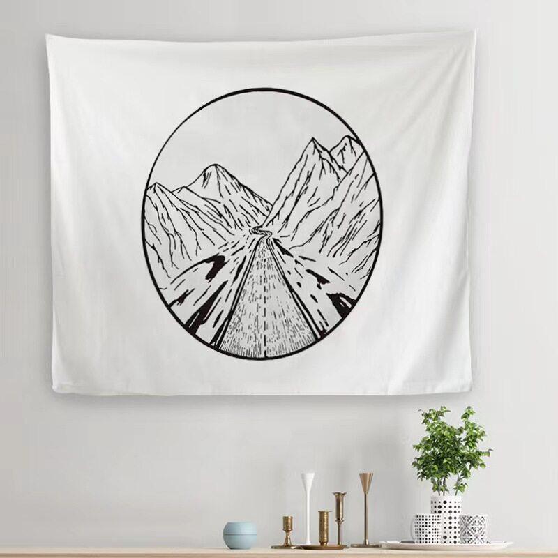 Nordischer INS-Stil Einfacher Wandteppich Minimalistische Skandinavische Schlafzimmerwanddekoration Personalisierte Kreative Heimdekoration