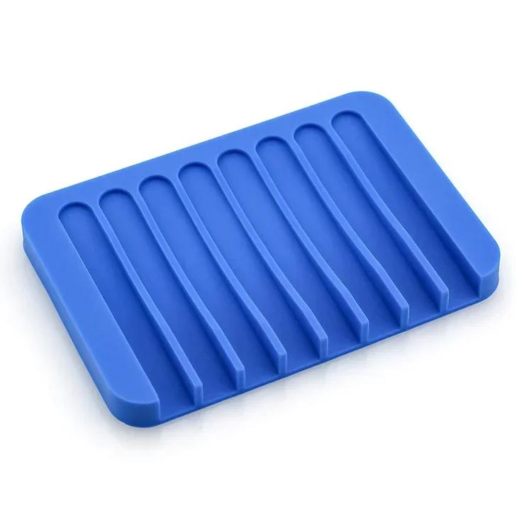Colorful Silicone Soap Dish and Draining Organizer – No Installation Required, Perfect for Bathroom Accessories