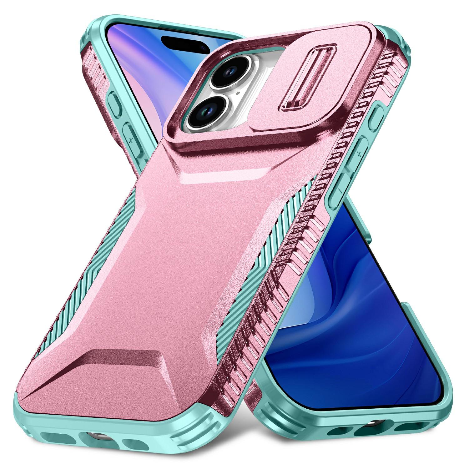 

For iPhone 17 Case Camshield TPU+PC Phone Cover Non-Slip Side Edge