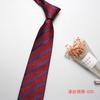 Men'S Trendy Striped Jacquard Polyester Silk Tie, Professional Dress Tie For Work