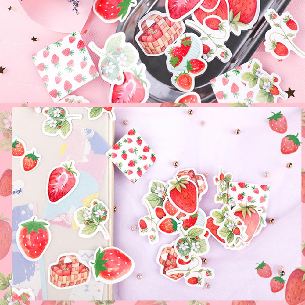 Book Office School Supply Dessert Label Sticky Notes Diary Sticker Strawberry Decorative Stickers