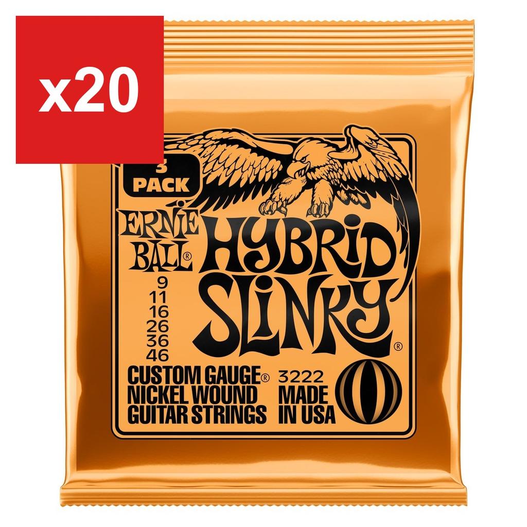 Electric Guitar Strings ERNIE BALL 3222 HYBRID SLINKY (09-46), 3-Set Pack