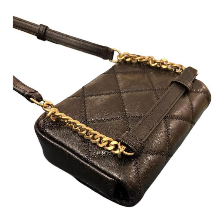 Tory Burch Willa Logo Zip Pocket Leather Crossbody Shoulder Bag Mini Women bags Black 150074-001