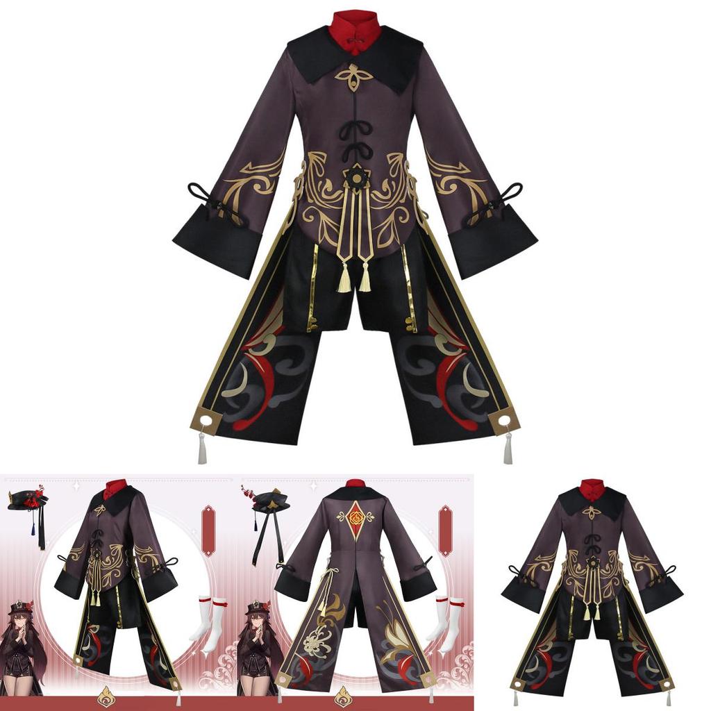Genshin Impact Hutao Cosplay Costume Uniform Chinese Style Cute Costume For Halloween