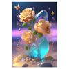 5D DIY Flower Leaves Pattern Diamond Art Vibrant Color Colorful Resin Adult Kids Rhinestones Painting Home