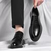Fashion 3 4 8cm Heel Spring Autumn Men's Leather Dress Shoes Fashion Casual New Designer Hollow Height Casual Platform Shoes Man