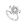 Adjustable Rotatable Sunflower Moonstone Ring – Women's Stylish Versatile Jewelry