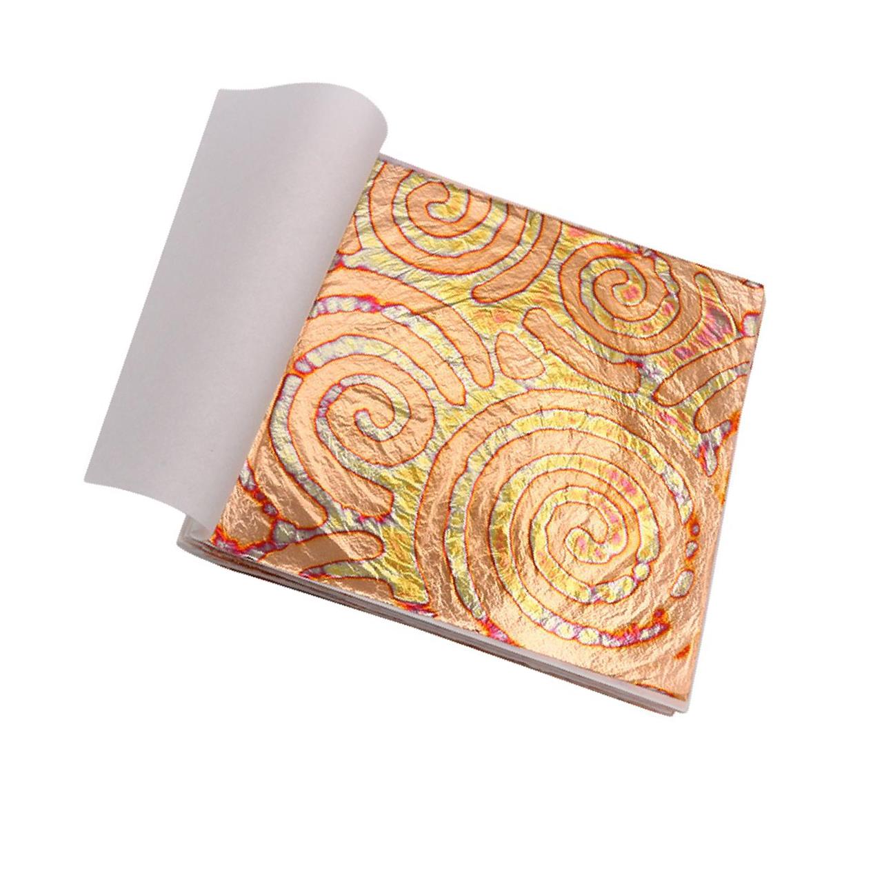 

50 Sheets Variegated Gold for Arts Gilding Crafting Decoration 5.5