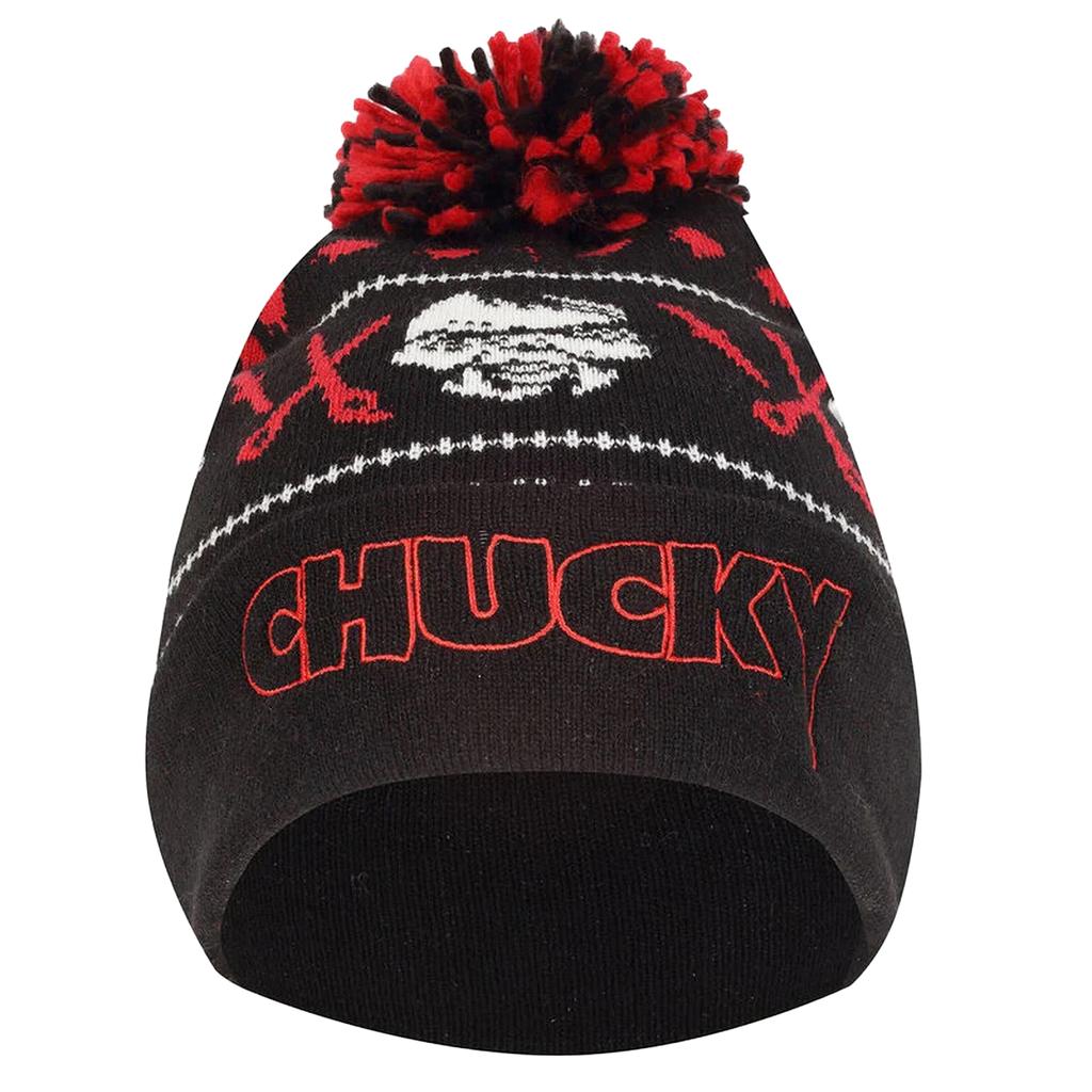 Childs Play Chucky Pom Pom Acrylic Beanie