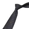 Luxury 7cm Grey Plaid Cotton Neck Ties For Men Soft TR Fabric Red Striped Neckties Casual Ties Wedding Party Groom Cravat Gift