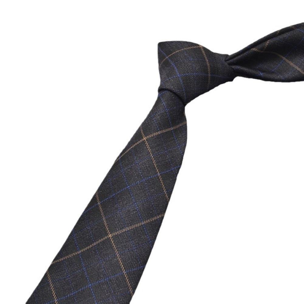 Luxury 7cm Grey Plaid Cotton Neck Ties For Men Soft TR Fabric Red Striped Neckties Casual Ties Wedding Party Groom Cravat Gift