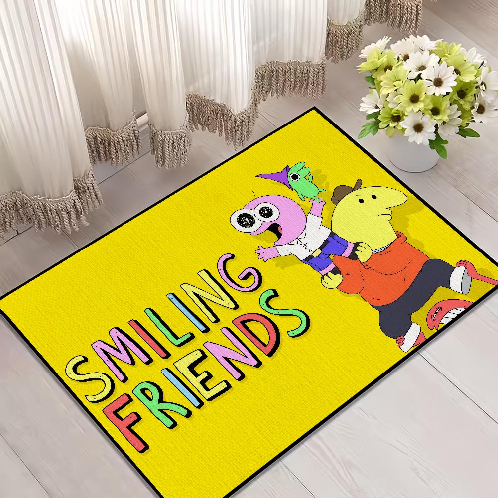 Cartoon Art Anime S-Smiling F-Friends Small Carpet Rug Carpet Home Decor Bedroom Mat Hallway Balcony Entrance Doormat Decoration