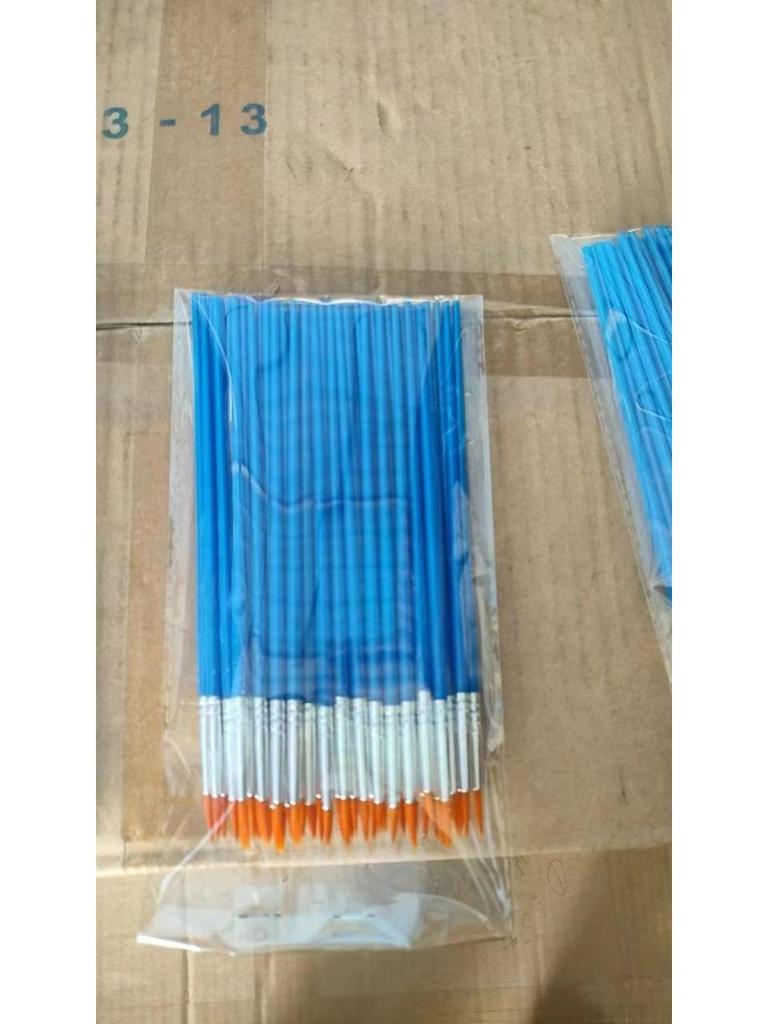 Children's Watercolor Brush Set with Acrylic, Oil Painting, and Hook Pens. Includes Nylon and Plastic Brushes with Flat and Row Pen Heads.