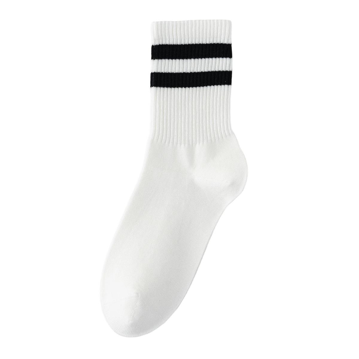 

Pure Cotton Socks - Children s Autumn and Winter Anti-bacterial, Odor-proof, Sweat-absorbing, Bone-free Socks with Stripes, Anti-tear. 1 pair белый