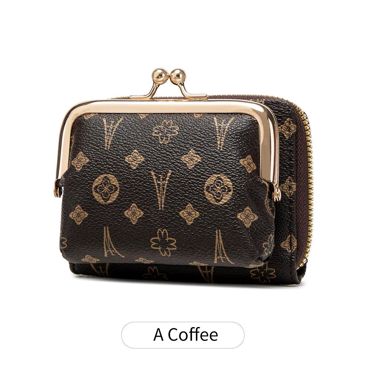 

Women Minimalist Short Wallet, Fashion Zipper Coin Purse, Credit Card Holder Cash Storage Pocket, Casual Versatile Daily Purse верблюда коричневого кольору