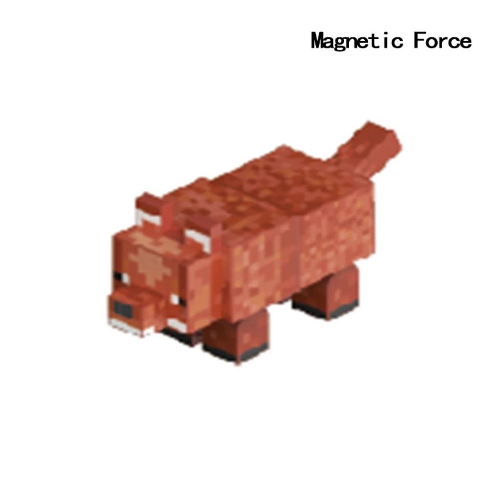 Animal Wheat Block Scene Building Mine World Magnetic Base Plate Magnetic Building Block Toys Children's Toys Gift DIY 2CM X045