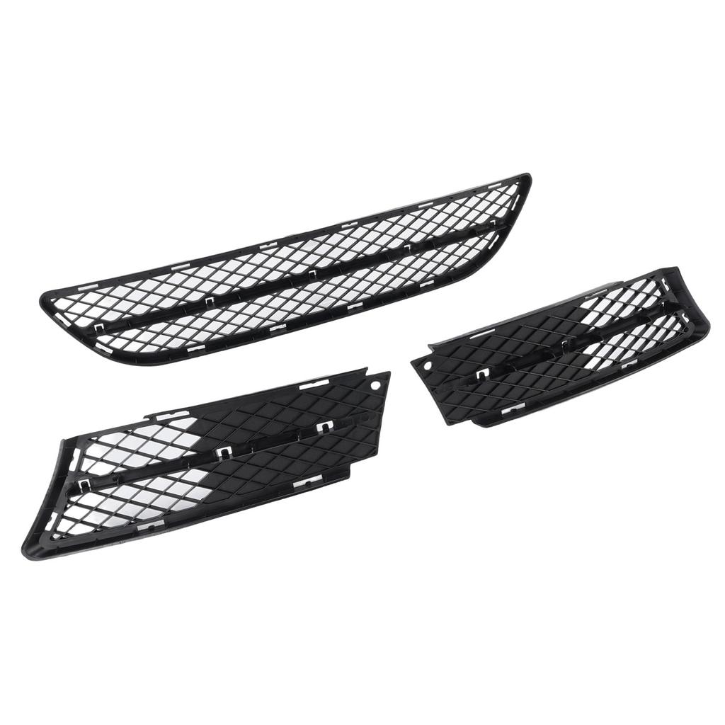 Front Lower Bumper Grille Set 51117134081 Left Right Side Fog Light Grille Cover Replacement for 3 Series E90 E91 Sedan