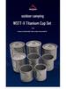 Widesea Lightweight Titanium Camping Cup with Lid - Portable and Easy to Store Tableware