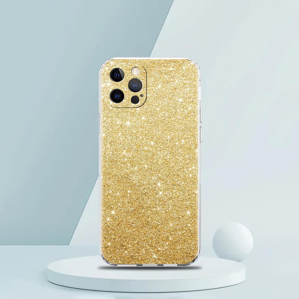 Pink Glitter Soft Transparent Phone Case Cover for iPhone 16 15 14 13 12 11 Pro Max XR 8 7 Plus XS Max Shockproof Shell Fundas