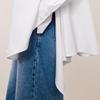 LESS 2024 Autumn H-Line Cotton Denim Maxi Skirt