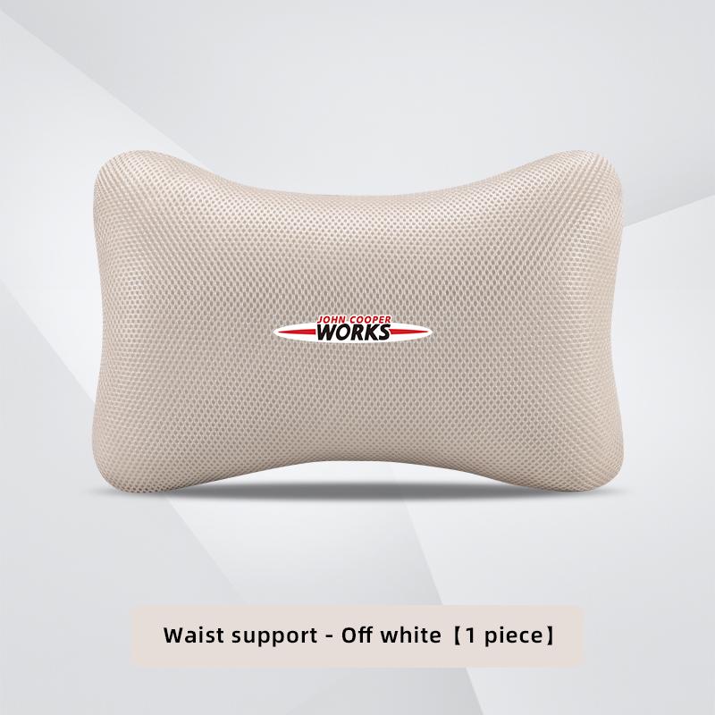 Car Seat Neck Headrest Waist Cushioning Ice Silk Pillow For MINI JCW Cabrio Cooper Countryman Aceman Clubman Coupe Paceman
