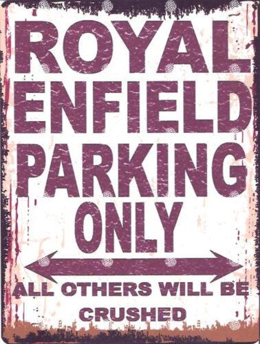 ROYAL ENFIELD PARKING SIGN RETRO VINTAGE STYLE 8x10in 20x25cm garage workshopAluminum 20x30cm(7.8x11.8inch)