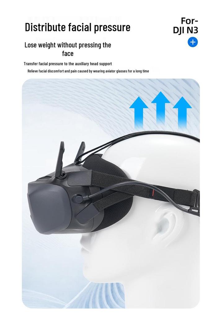 Comfortable Decompression Headband Strap for DJI N3 Goggles - Easy-to-Wear Drone Accessory