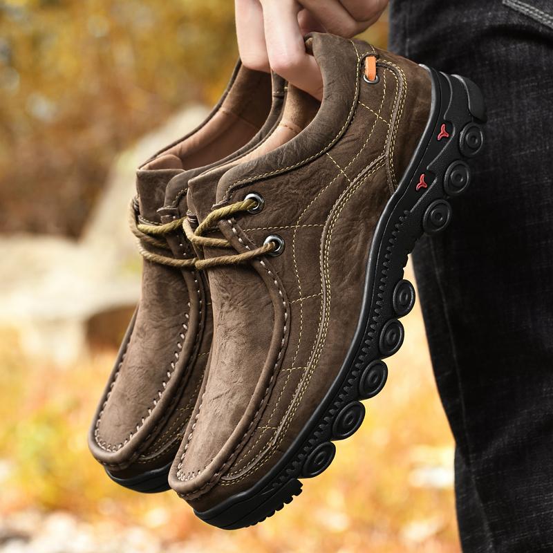 Fashion High Quality Men Real Leather Casual Shoes Classic Genuine Leather Loafers for Man Comfortable Driving Shoe Male Sneakers Casual